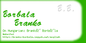 borbala branko business card